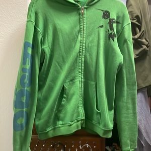 COPY - freecity green zip up hoodie